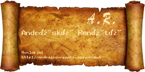 Andráskó Renátó névjegykártya
