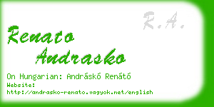 renato andrasko business card
