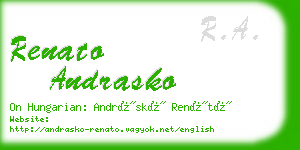 renato andrasko business card